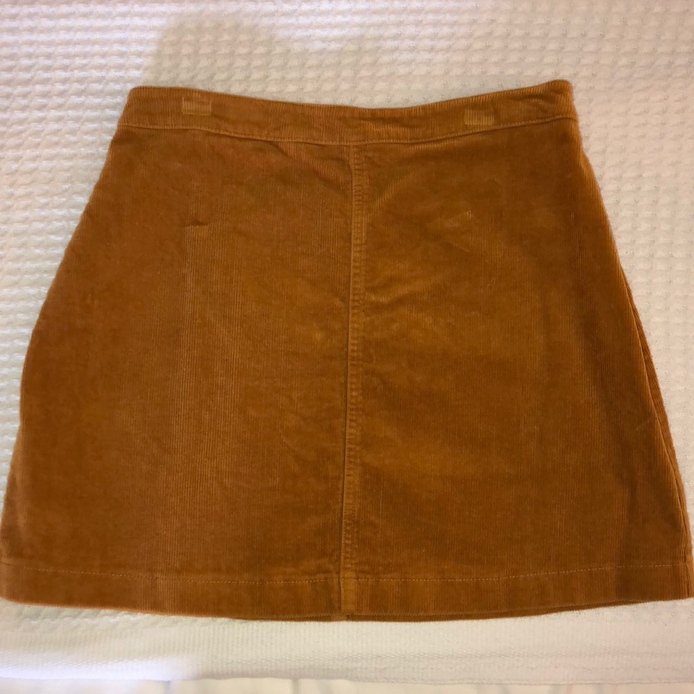 Burnt Yellow Corduroy Skirt